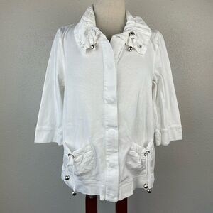 NWT Passports White Button Down Jacket Size M